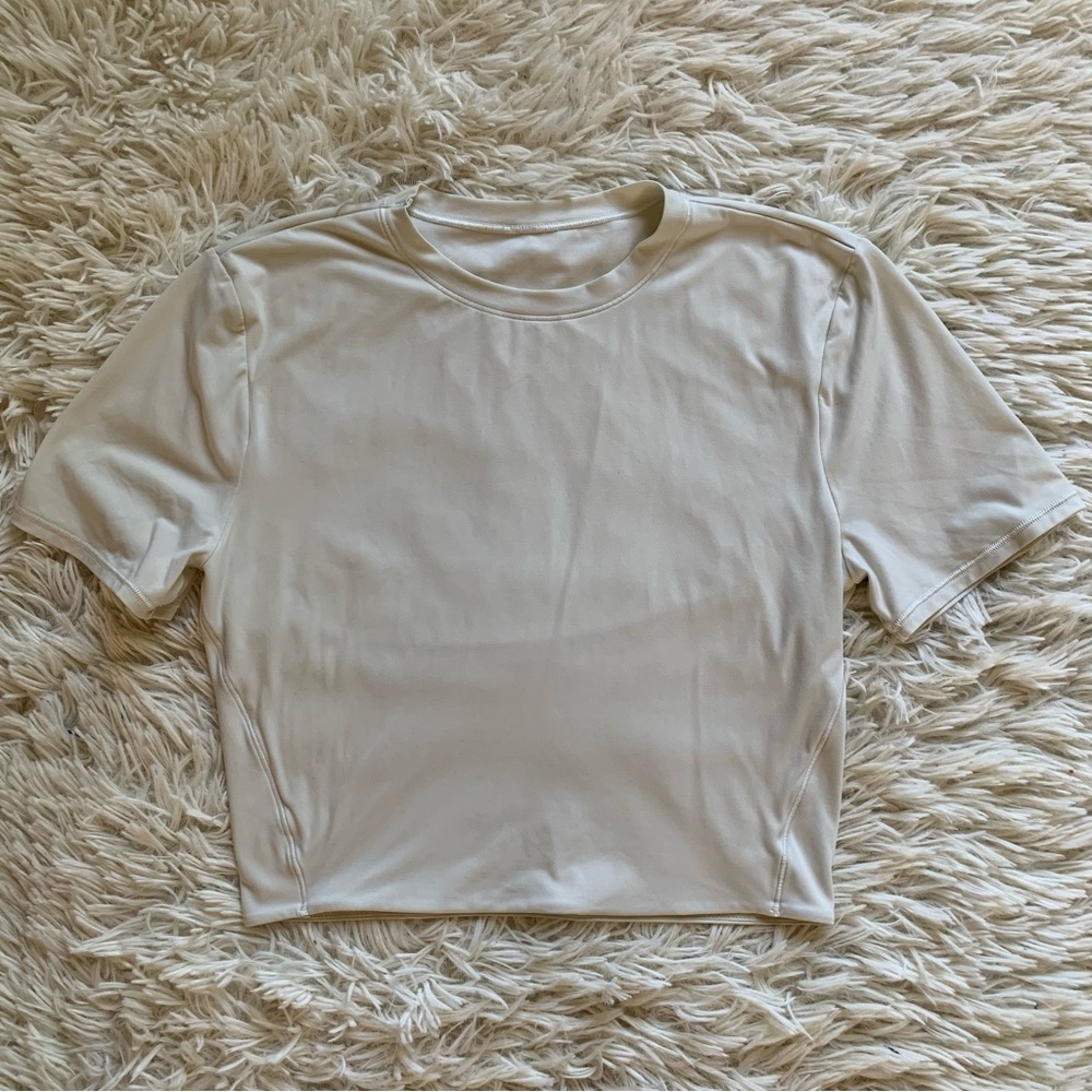 Lululemon Wundermost Ultra-Soft Nulu Crewneck Cropped T-Shirt